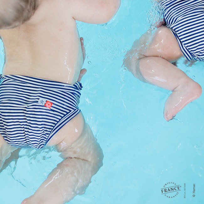 Couche piscine pour bébé nageur - Rayure marinière