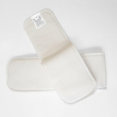  2 absorbants lavables en Coton Biologique et Chanvre 