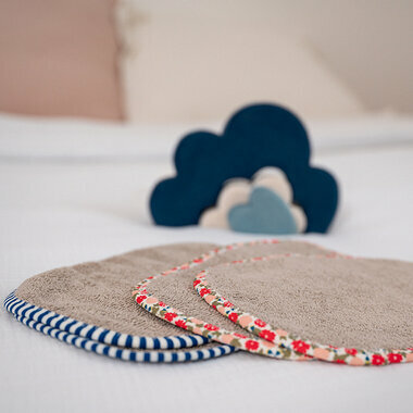 Lot de 4 grandes lingettes - Berries/Moussaillon
