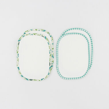 Lot de 4 grandes lingettes - Ohana/Menthe