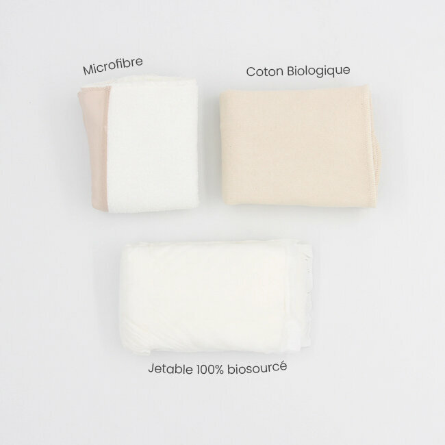 Lingettes lavables bébé pack essai