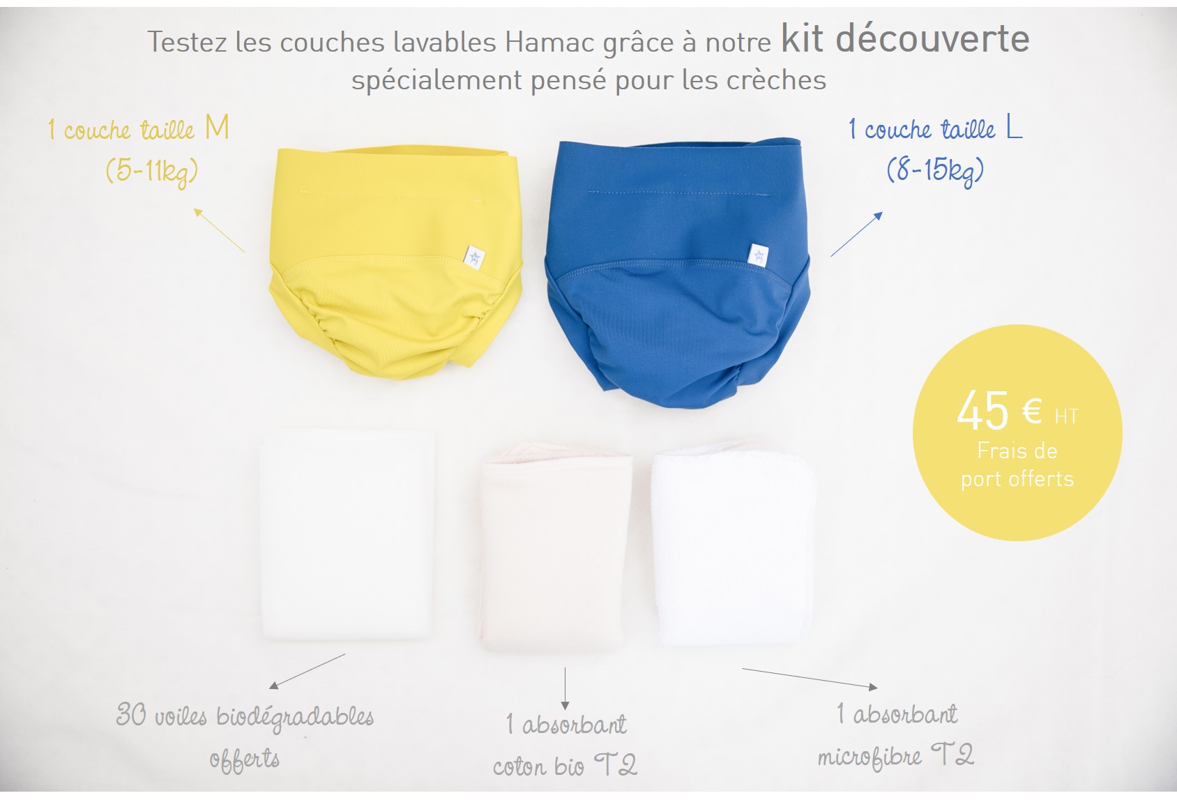 kit couches lavables Hamac crèches